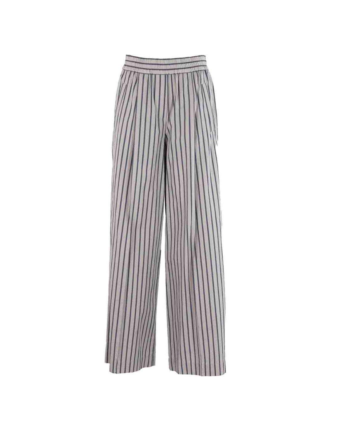 shop BRUNELLO CUCINELLI Saldi Pantalone: Brunello Cucinelli pantaloni Loose Track in popeline rigato Wrinkled di cotone e lino.
Pantalone pull-up.
Tasche frontali.
Tasche posteriori a filetto.
Composizione: 95% cotone, 5% lino.
Made in Italy.. MH564P8531-C004 number 1922303